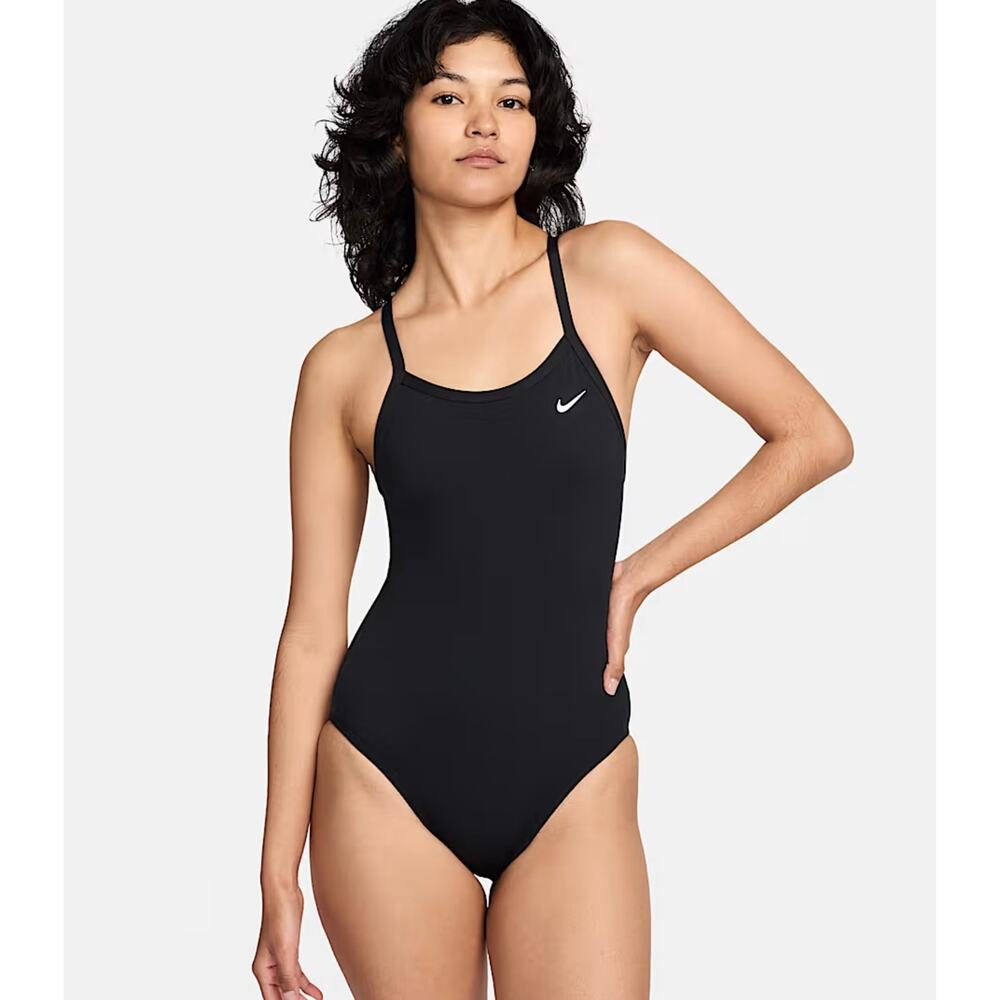 Nike HydraStrong Racerback One-Piece Sporty Swimsuit black sizes 26,30, 32